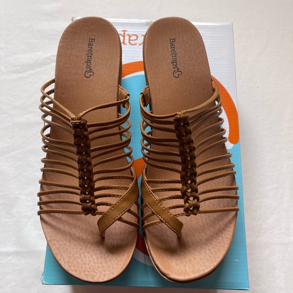 Bare strap wedge sandals size 9M - Picture 2 of 6